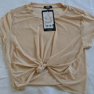 Poster Nude Girl Knot Sheer Tee Size 2X